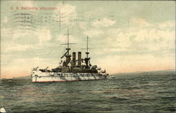 U. S. Wisconsin Battleships Postcard Postcard