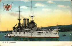 U.S.S. Alabama Battleships Postcard Postcard