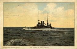 The "Illinois" in Heavy Weather Battleships Postcard Postcard