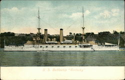 U.S. Battleship "Kentucky" Postcard