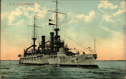 U. S. S. Kearsarge Battleships Postcard Postcard