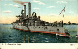 USS Battleship Iowa on the Water Postcard