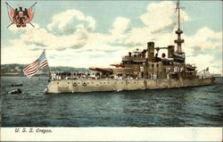 U.S.S. Oregon Postcard