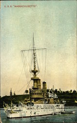 U.S.S. Massachusetts Postcard