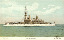 U.S.S. Indiana Postcard