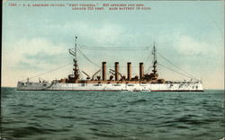 U.S. armored cruiser "West Virginia" Postcard