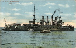 U.S.S. Washington Postcard