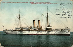 US Protected Cruiser "Tacoma" Postcard