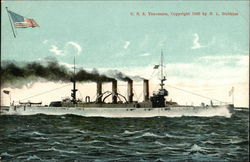 USS Tennessee on the Water Ships Postcard Postcard