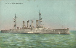 U.S.S. South Dakota Ships Postcard Postcard