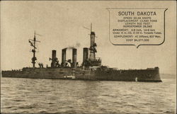 USS South Dakota Ships Postcard Postcard