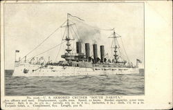 U.S. Armored Cruiser, "South Dakota" Postcard