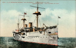 1312 - U. S. protected cruiser "San Francisco" Postcard