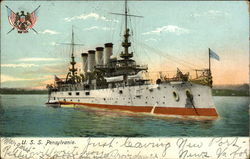 U.S.S. Pennsylvania Ships Postcard Postcard