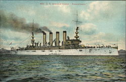 US Armored Cruiser "Pennsylvania" Postcard