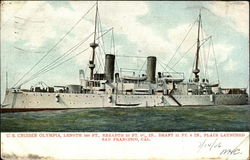 U.S. cruiser Olympia Ships Postcard Postcard