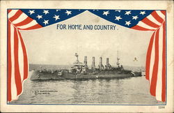 For Home and Country, U.S.S. North Carolina Ships Postcard Postcard