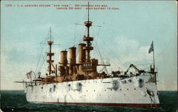 US Armored Cruiser "New York" Postcard