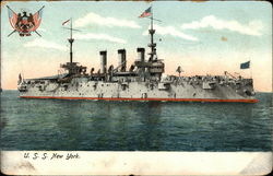 USS New York on the Water Ships Postcard Postcard