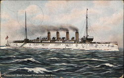 Protected Steel Cruiser Columbia, 22.8 Knots Postcard