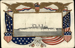 US Cruiser Columbia Ships Postcard Postcard