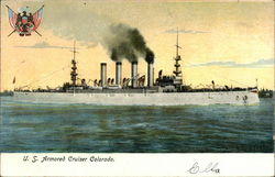 U.S. Armored Cruiser Colorado Ships Postcard Postcard