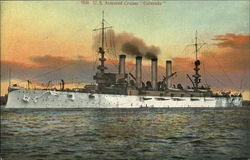 US Armored Cruiser "Colorado" Postcard