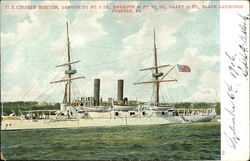 US Cruiser "Boston" Ships Postcard Postcard