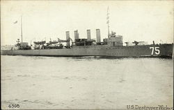 U.S. Destroyer Wick Postcard