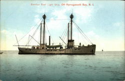 Brenton Reef Light Ship, Off Narragansett Bay, R.I Ships Postcard Postcard