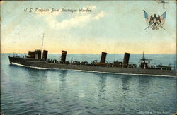 U.S. Torpedo Boat Destroyer Worden Ships Postcard Postcard