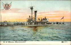 U.S. Monitor Mianionomah Ships Postcard Postcard