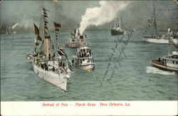 Arrival of Rex - Mardi Gras, New Orleans, La Postcard