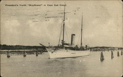 President's Yacht Mayflower in Cape Cod Coast Postcard