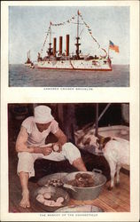 Armored Cruiser Brooklyn, The Mascot of the Connecticut Ships Postcard Postcard