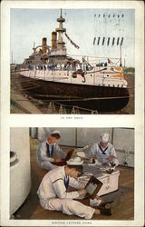 In Dry Dock, Writing Letters Home Postcard