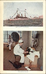 U.S. Battleship Kearsage, The Ship's Tailor Postcard