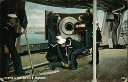 Loading a Gun on a U.S. Warship Postcard