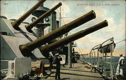 8603 - Quarter deck U.S.S. New Jersey Ships Postcard Postcard