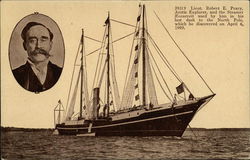 Leiut. Robert E. Peary, Arctic Explorer and the Steamer Roosevelt Postcard