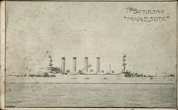 The Battleship "Minnesota" Ships Postcard Postcard