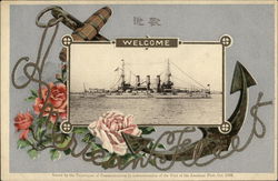 US Navy Ship Visiting Japan Boats, Ships Postcard Postcard