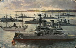 Kiel, Kriegshafen Boats, Ships Postcard Postcard