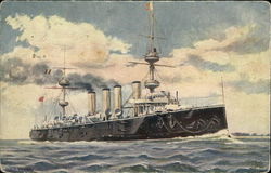 HMS "Powerful" Boats, Ships Postcard Postcard