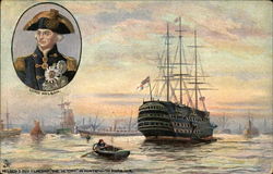 Nelson's Old Flagship "The Victory" Postcard