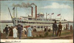 Steamer J.S. - Peoria, Ill Boats, Ships Postcard Postcard