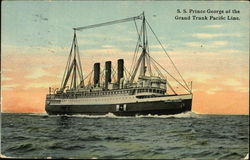 S. S. Prince George of the Grand Trunk Pacific Line Postcard