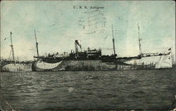 USS Antigone on the Water Boats, Ships Postcard Postcard