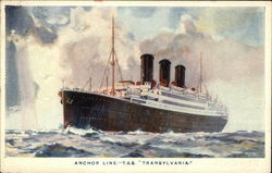 Anchor line. - T.S.S. "Transylvania." Boats, Ships Postcard Postcard