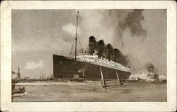 Cunard R.M.S. "Lusitania and Mauretania" Boats, Ships Postcard Postcard